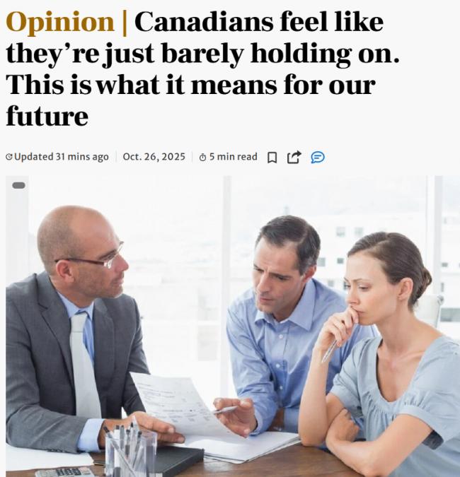 巨变! 民调揭露惊人真相: 加拿大人快撑不住了 巨变! 民调揭露惊人真相: 加拿大人快撑不住了