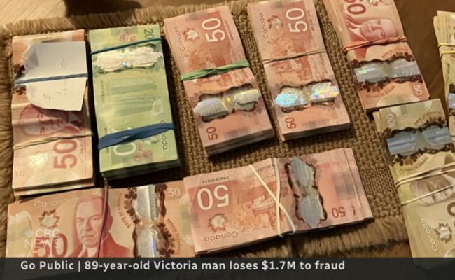 加拿大89岁老人170万积蓄被骗光 银行眼睁睁看着