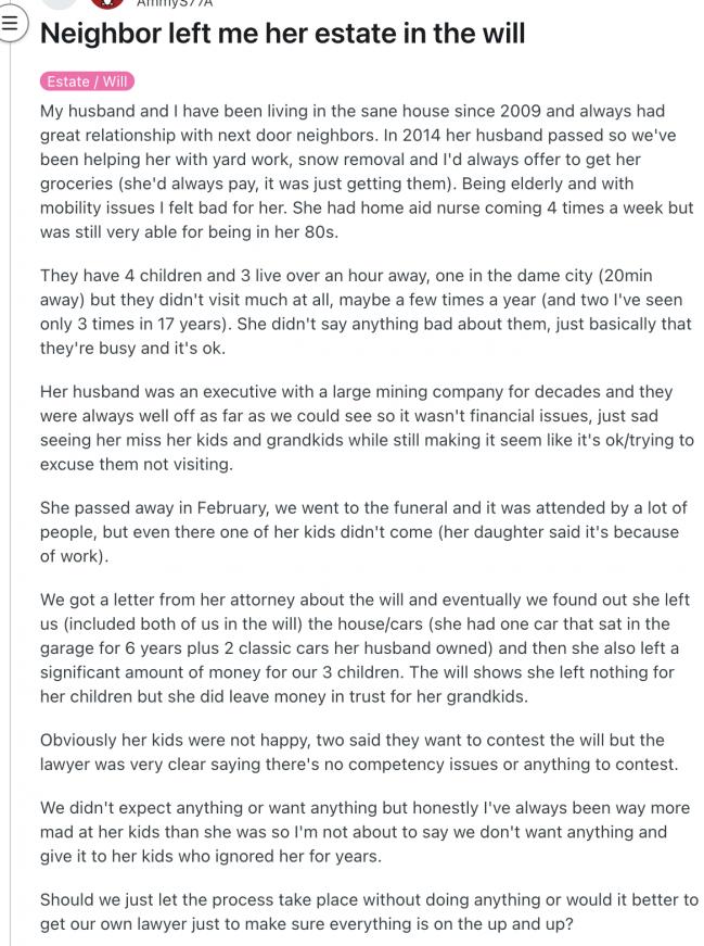 亲生子女集体暴怒! 加拿大老人房产豪车,巨额遗产都送给了邻居 亲生子女集体暴怒! 加拿大老人房产豪车,巨额遗产都送给了邻居